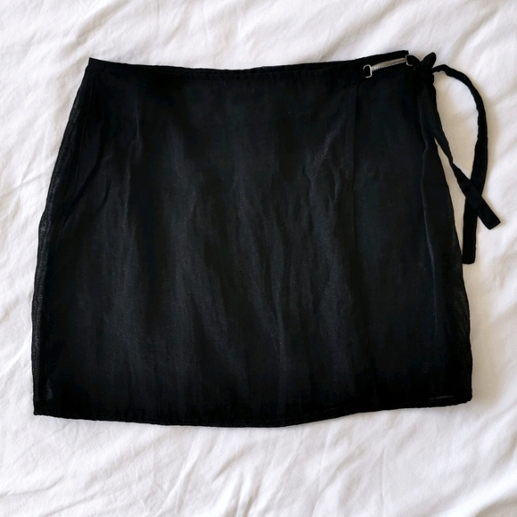 Vintage Sheer Wrap Skirt - Picture 2 of 9